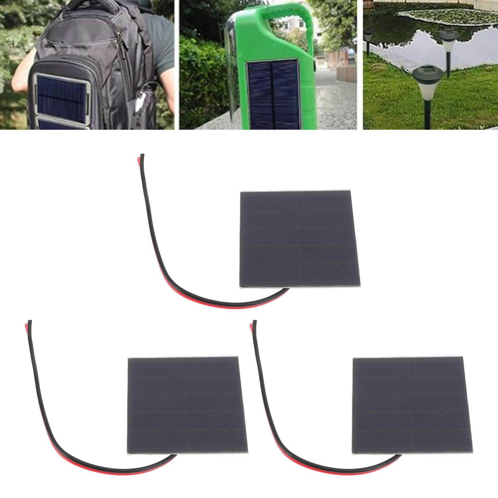˜3 Set Small Solar Panels Professional 1W Monocrystalline Silicon High Effici