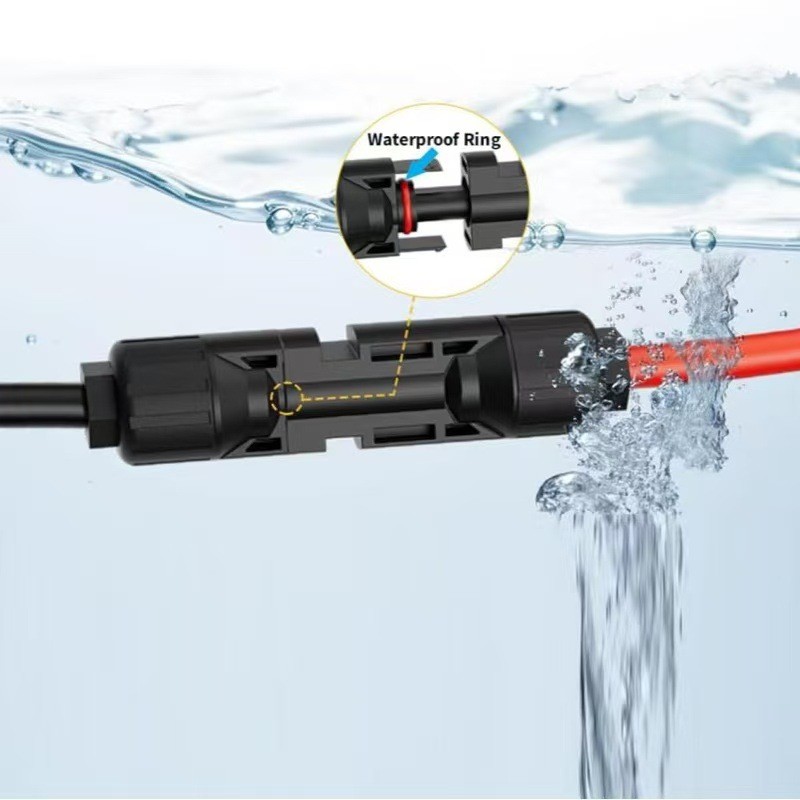 50ft Black + Red 10AWG Solar Panel Extension Cable Flexible Wire Connectors