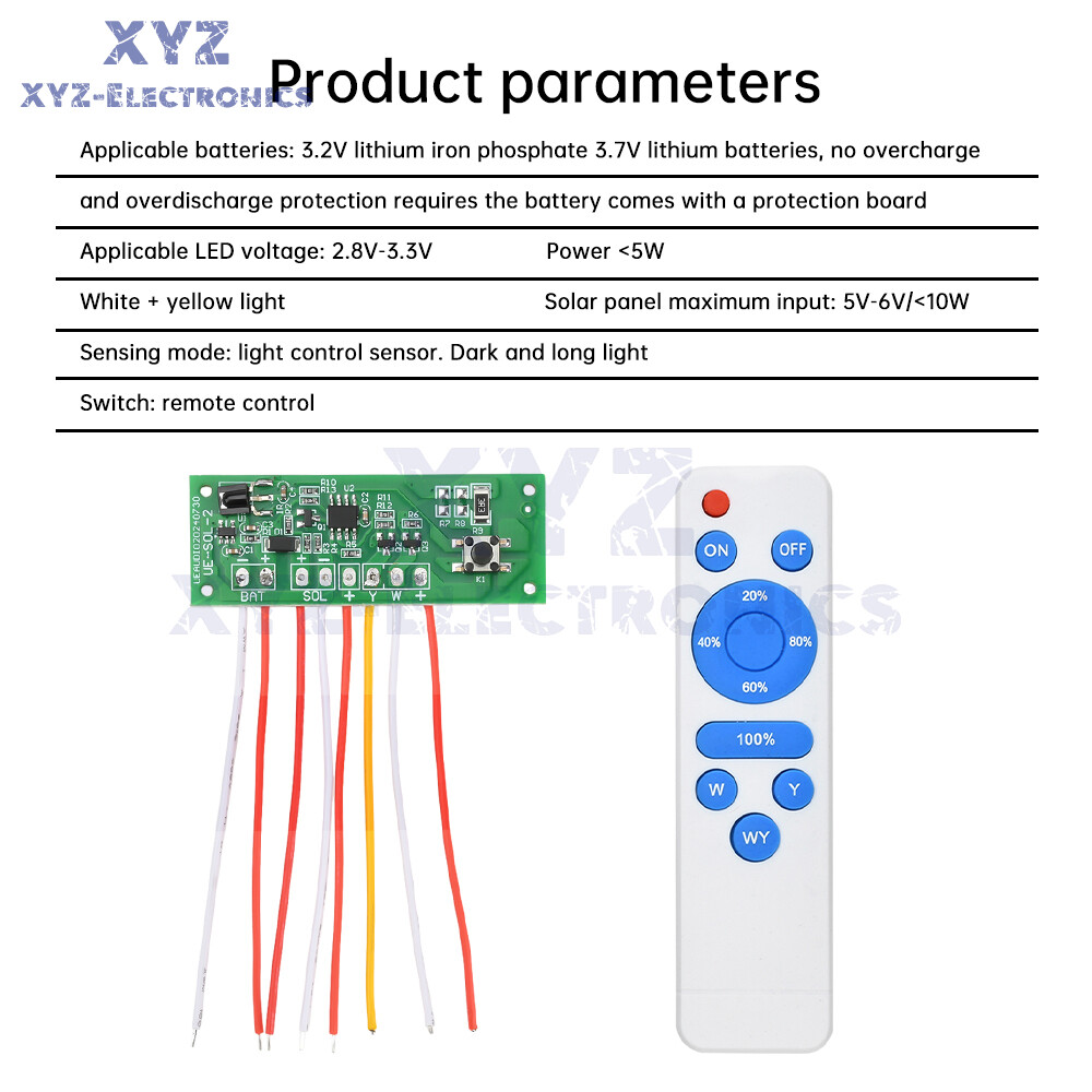 Dual Color Solar Light Circuit Board Solar Wall Light Remote Control Drive Board