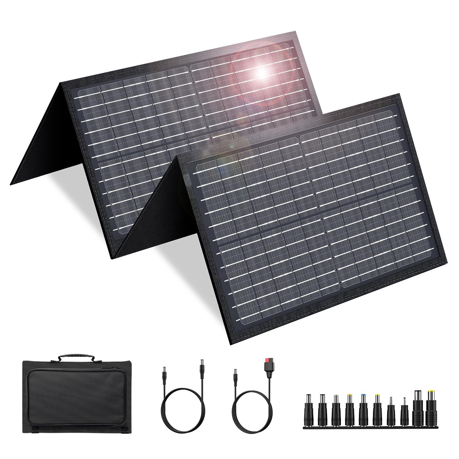 60W Solar Panel for Portable Power Station, Foldable Solar Panel with 1218V D…