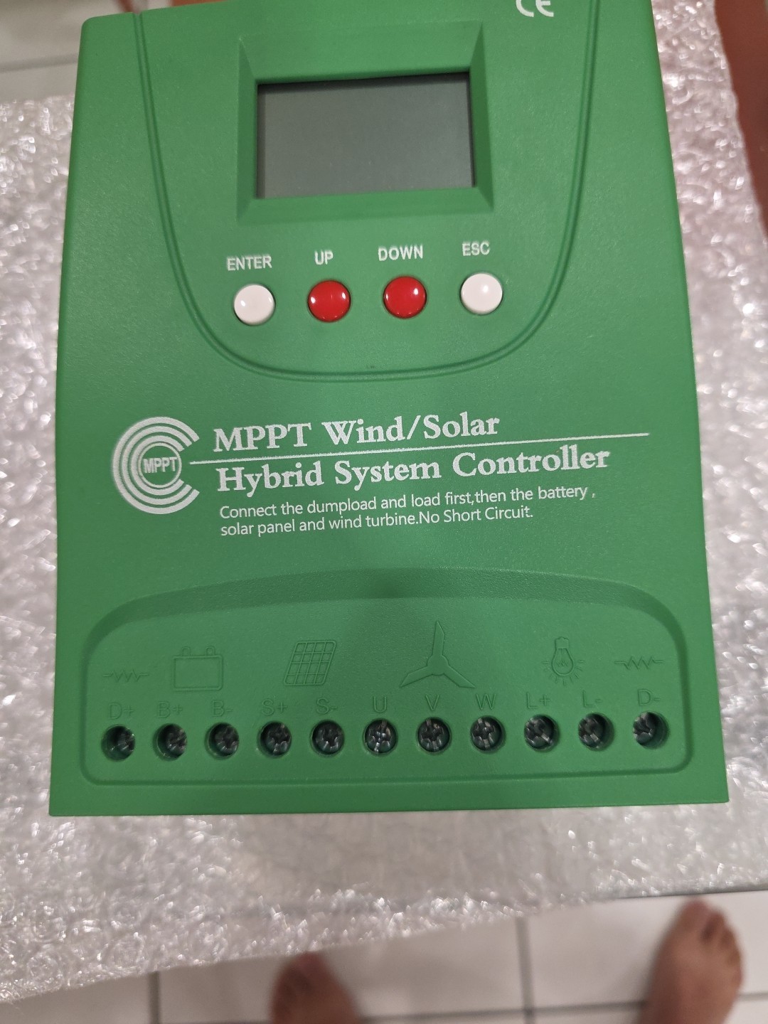 FOUF Wind Solar Hybrid Charge Controller GPI48280 2800W 24V/48V MPPT LCD