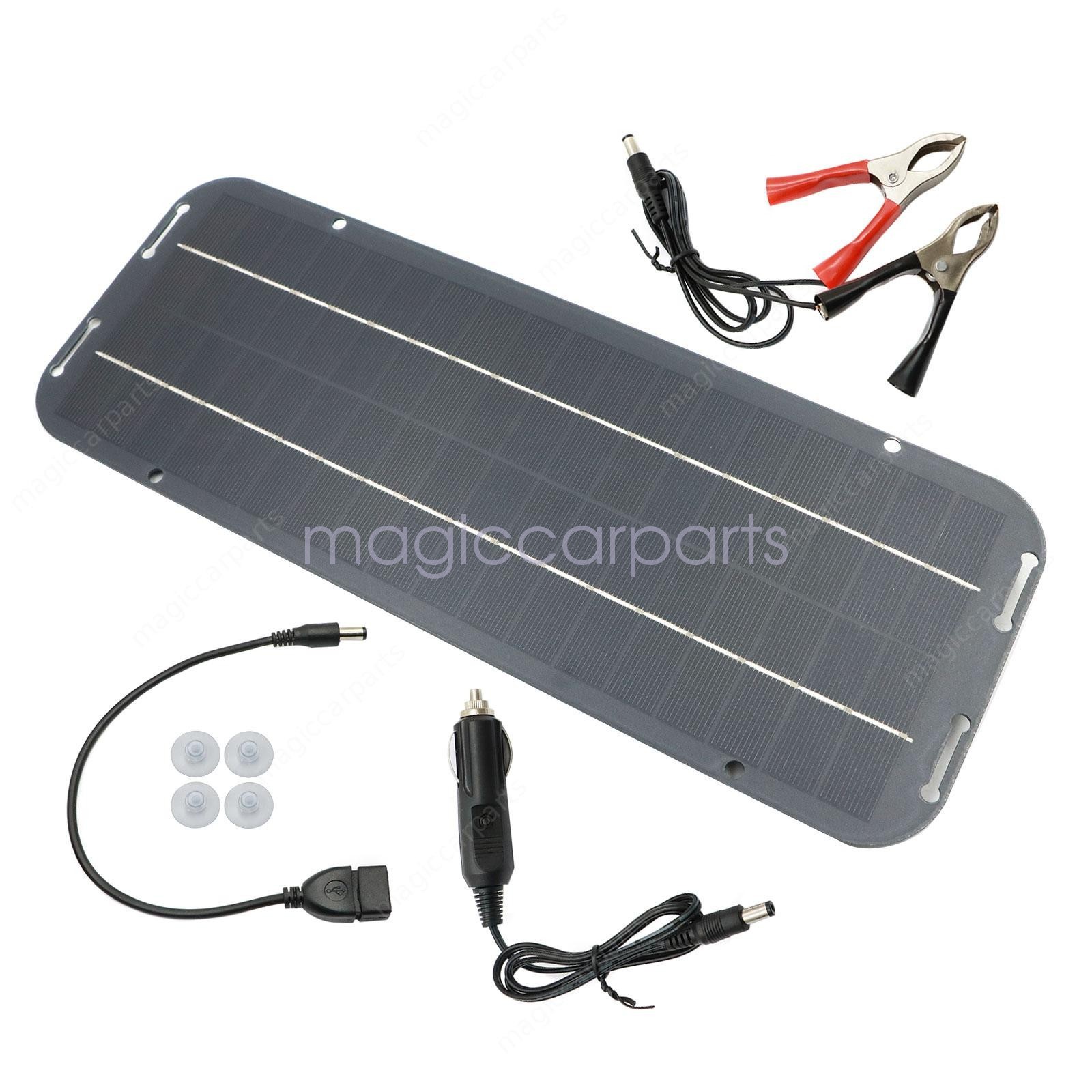 30W Solar Panel 12V Trickle Charger Battery Charger Kit Maintainer Car Boat RV