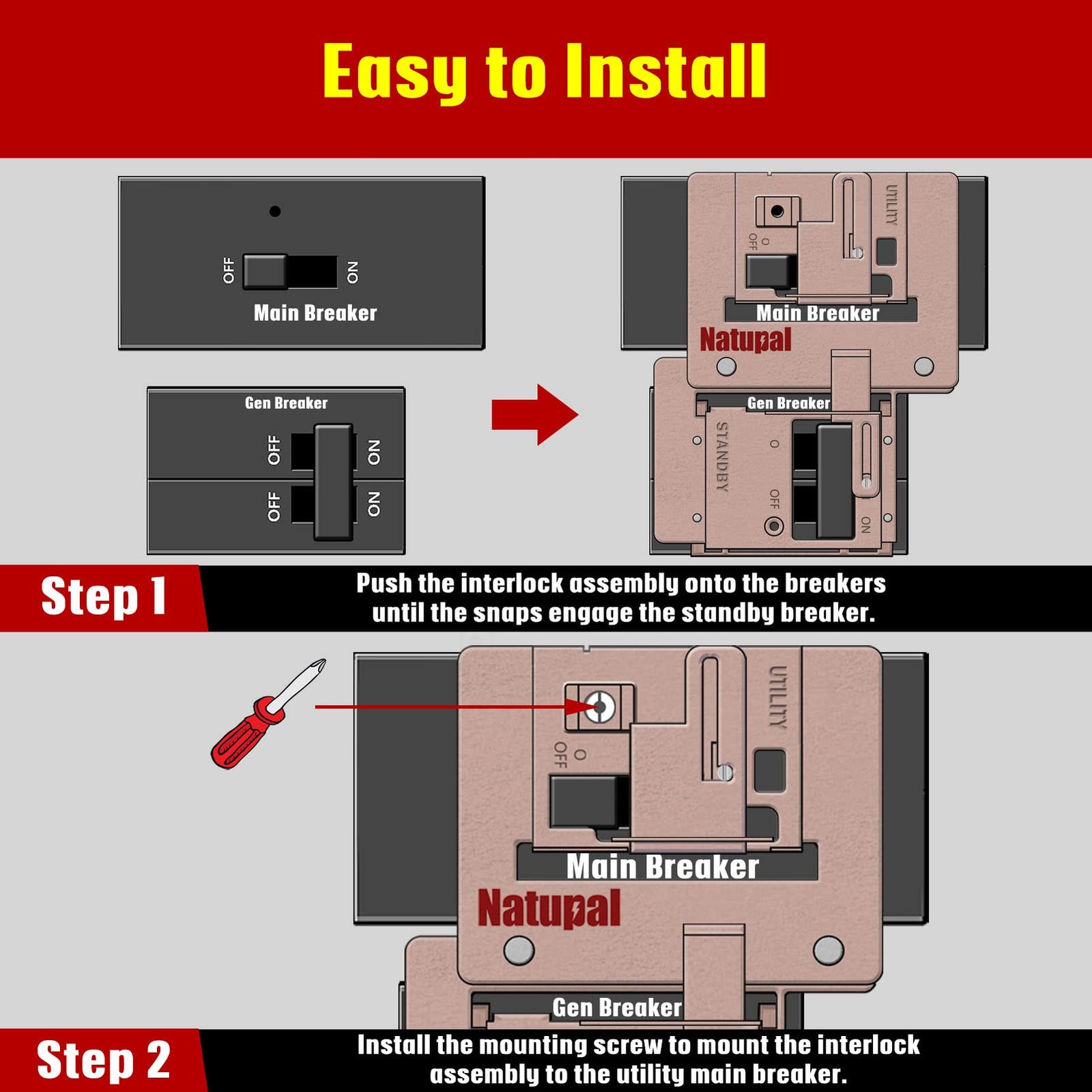 Generator Interlock Kit with Siemens and Murray, ECSBPK03 Mechanical Interloc…