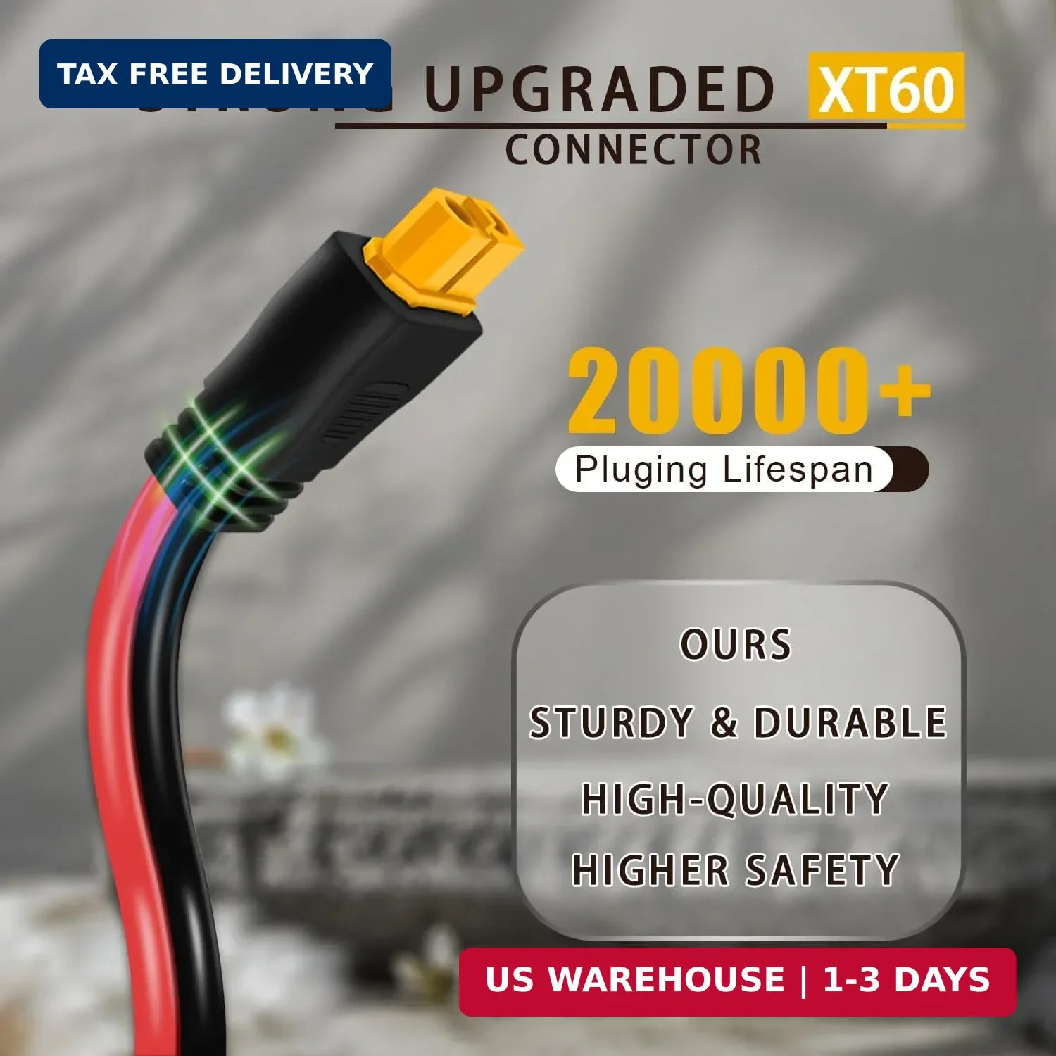 Solar Panel Cable for Ecoflow Anker SOLIX 10AWG, Compatible with MC-4 to XT60 Pl