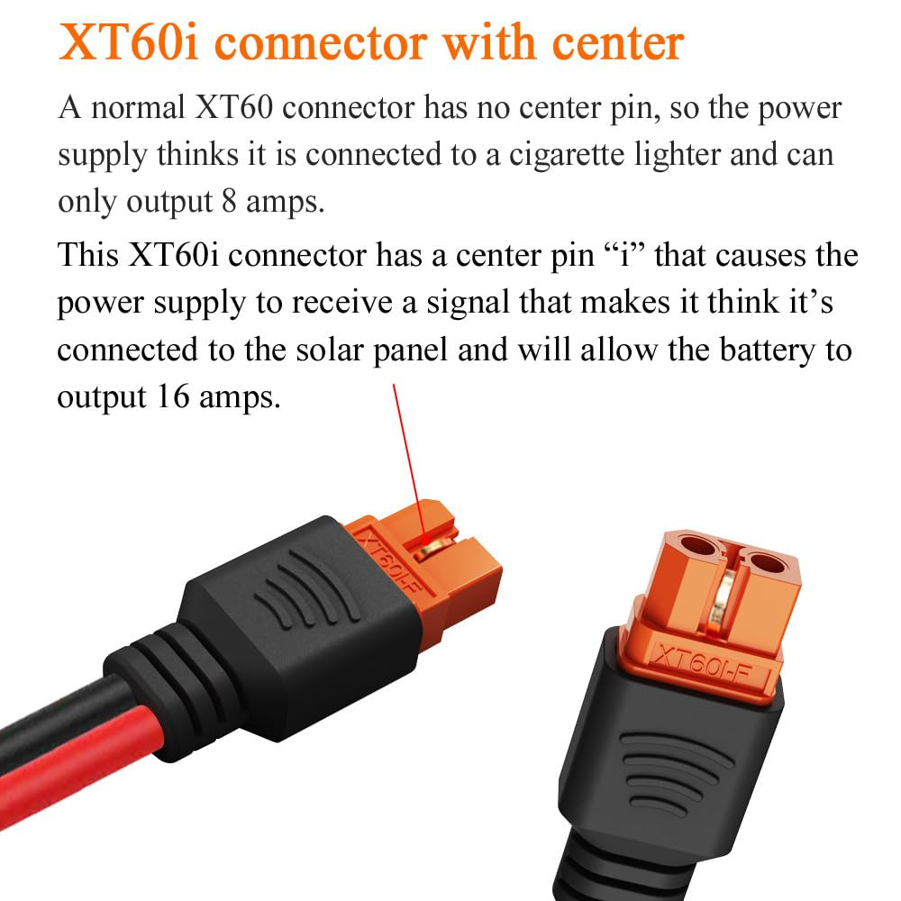 Xt60I to O Ring Terminal Cable, More than 16A, 5FT 10AWG Extension Cable Xt60I F