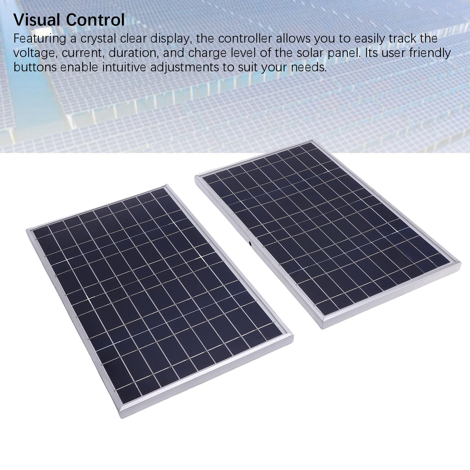 1-200W Solar Panel Kit With Charger Controller For RVs Boats Travel Camping