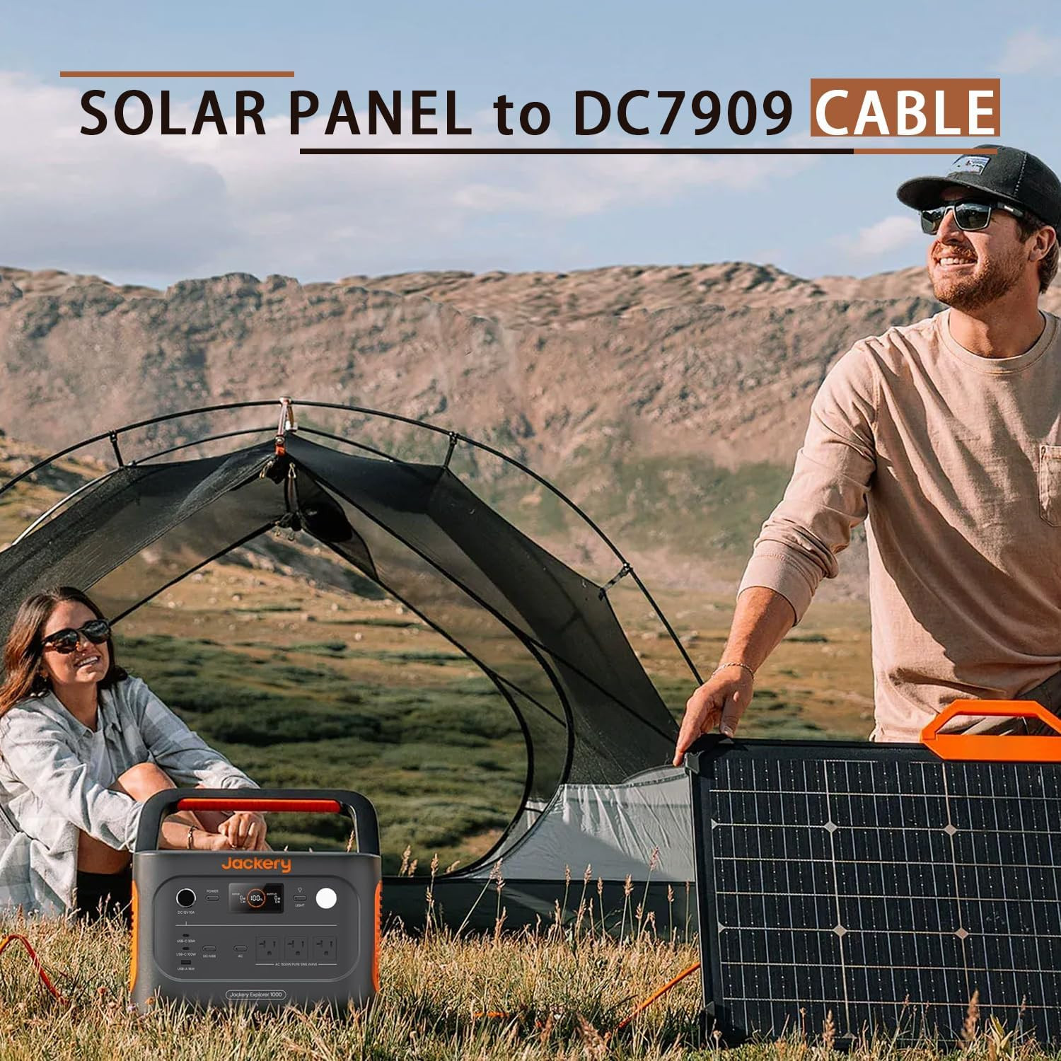 Solar Panel Adapter for Jackery, 6FT/1.8M Compatible with MC-4 to DC 8Mm Extensi