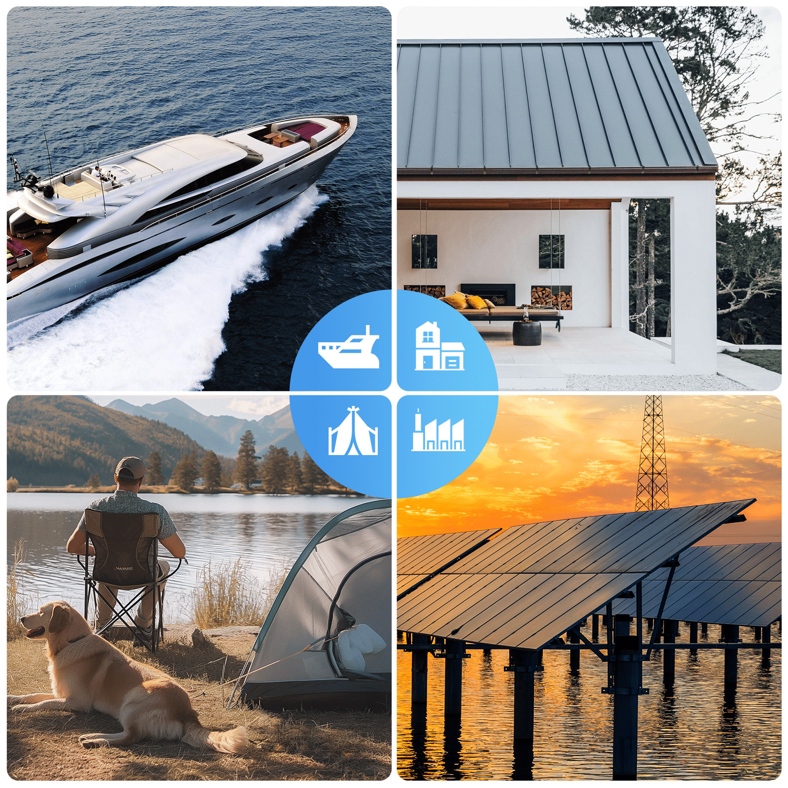 100W 170W 200W 300W Watt Monocrystalline Solar Panel 12V RV Boat Home Off Grid