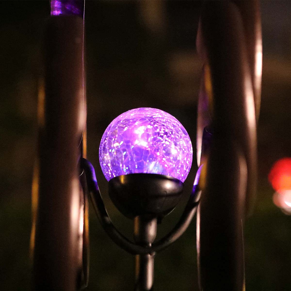 Solar Powered Glass Ball+Accessories – for Solar Wind Spinner Replacement Sol…