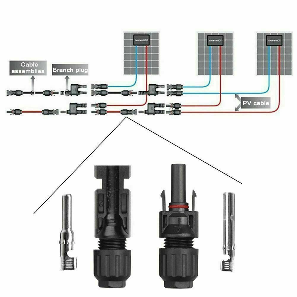 5~20 Pairs Male Female M/F Wire Cable Connector Set Solar Panel Waterproof