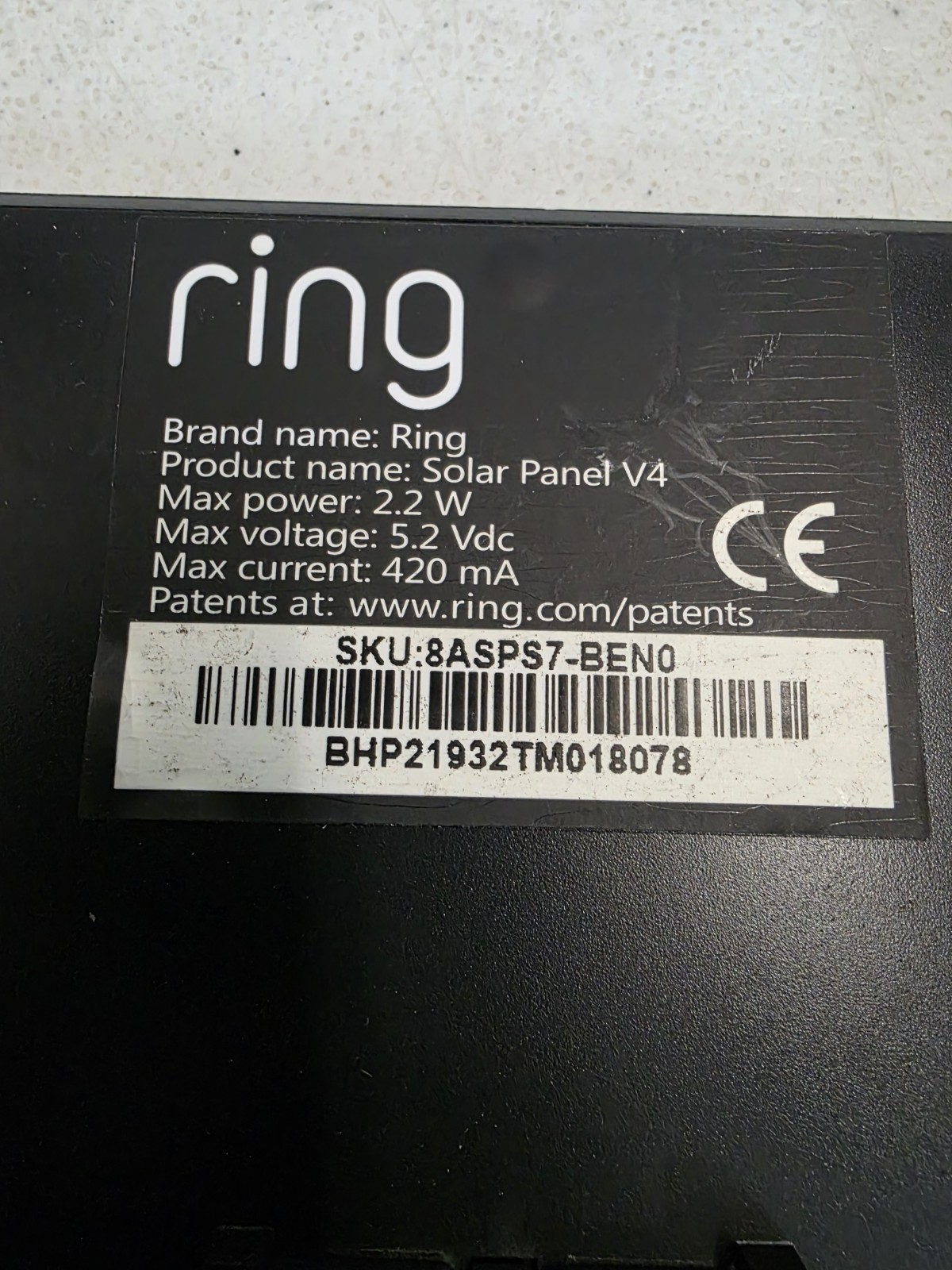 Ring Solar Panel Compatible with Spotlight Cam Battery & Stick Up Cam Battery BK