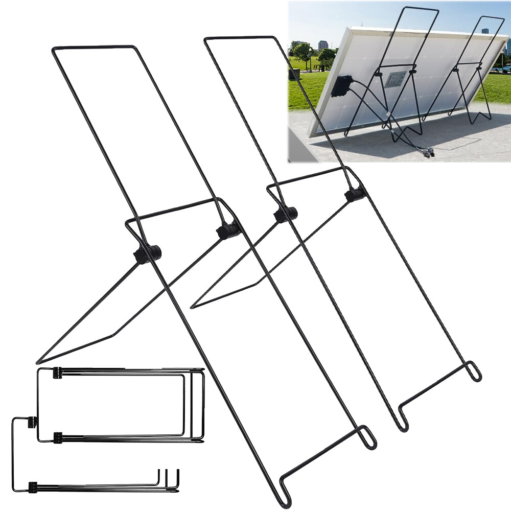 2PCS Portable Solar Panel Bracket PV Accessories Foldable Carbon Steel Bracket