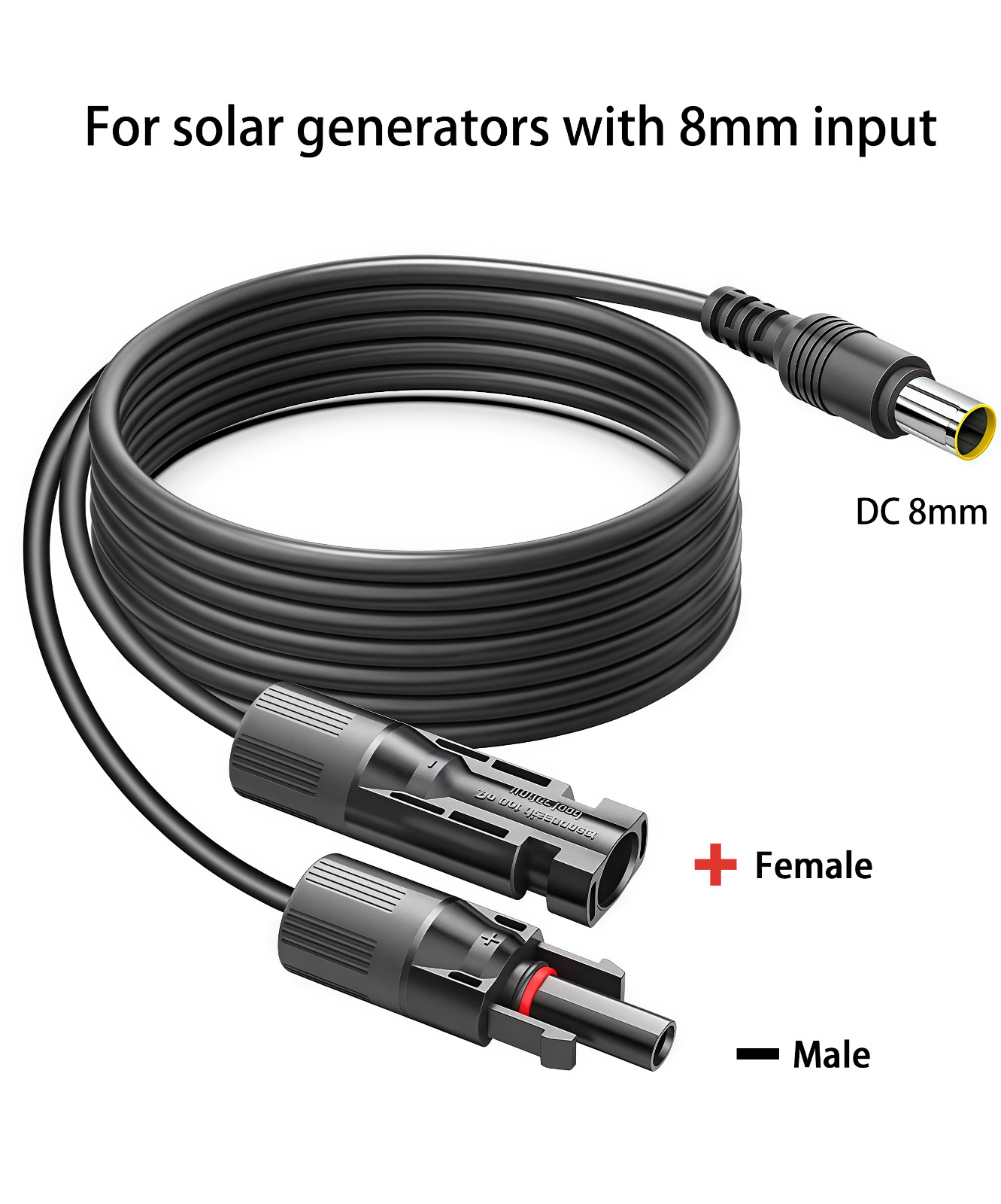 16.5FT 14AWG+16AWG Solar Cable with Solar Panel Connector for BALDR 200W 330W