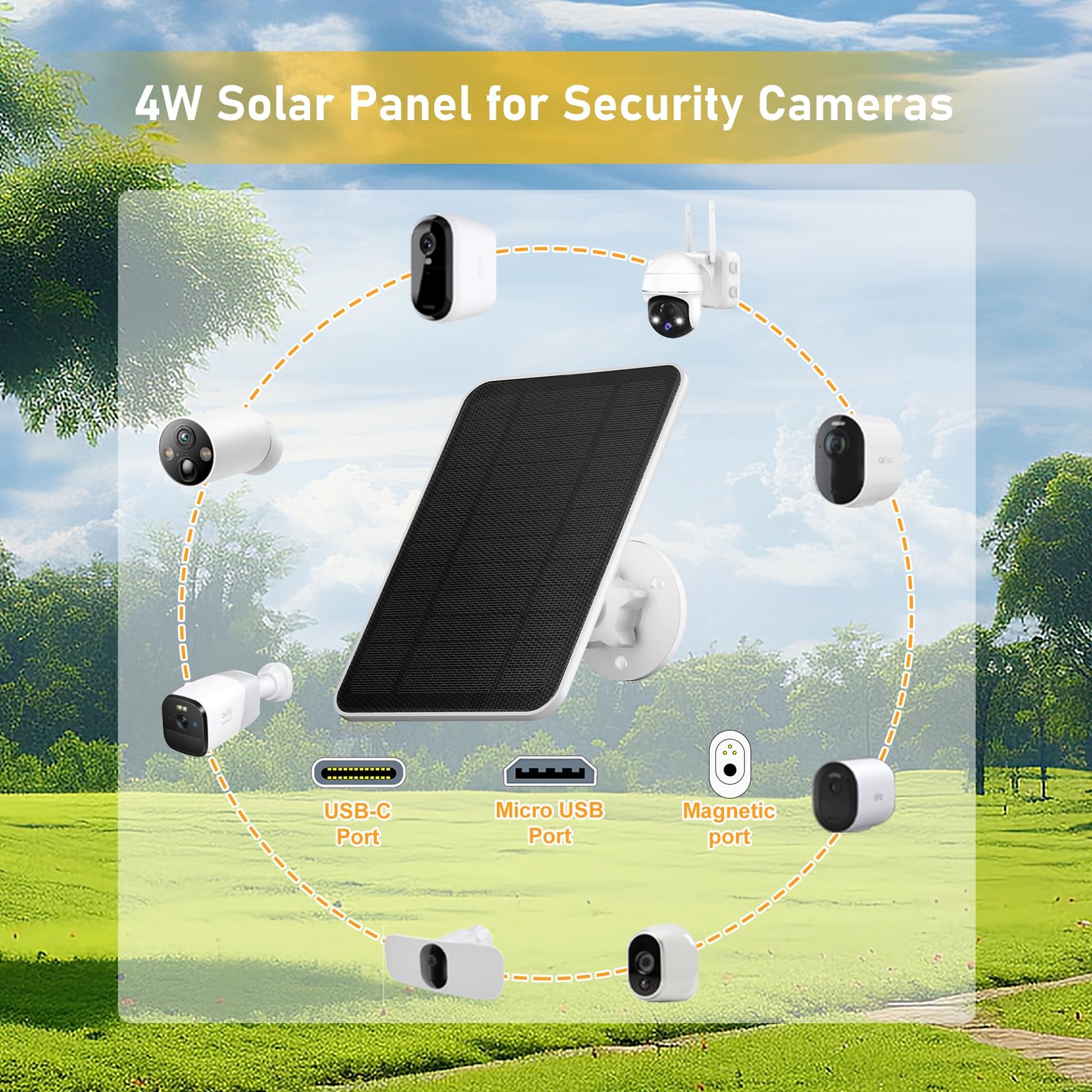 Solar Panel Charger for Arlo Essential Series,Go 2,Pro 6XL/6/5S/3,Ultra Serie…