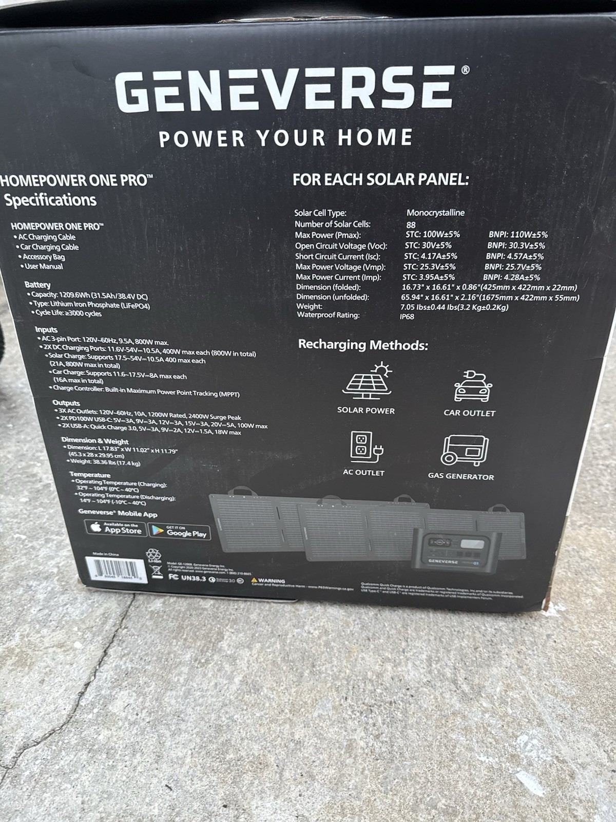 GENEVERSE (60-GVUS-SG2M2) 1210Wh Solar Generator Bundle – NEW! – FACTORY SEALED!