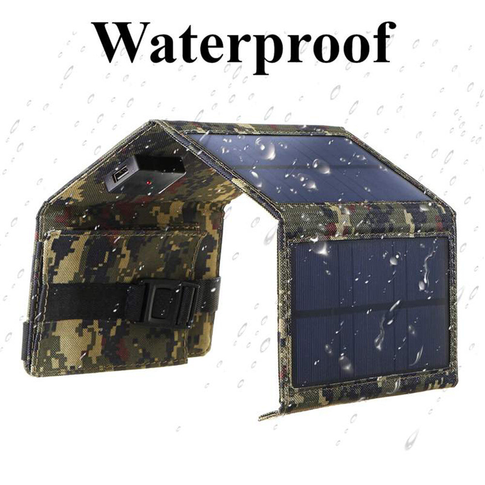 80W USB Solar Panel Folding Power Bank Outdoor Camping Hiking Phone Charger 2023