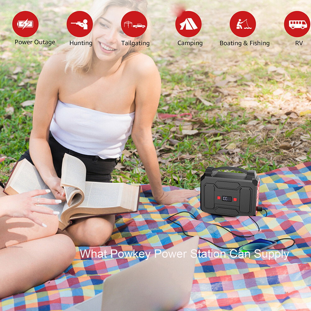 Portable Power Station 100W 146Wh Lithium Battery Pack Camping Solar Generator