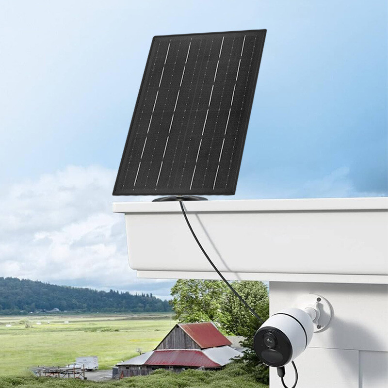 Solar Panel USB C Charger 10W 5V Battery Waterproof For Outdoor Security Camera