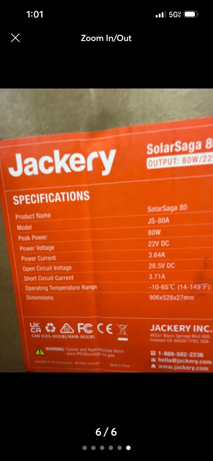 Foldable Solar Panel Camping Jackery