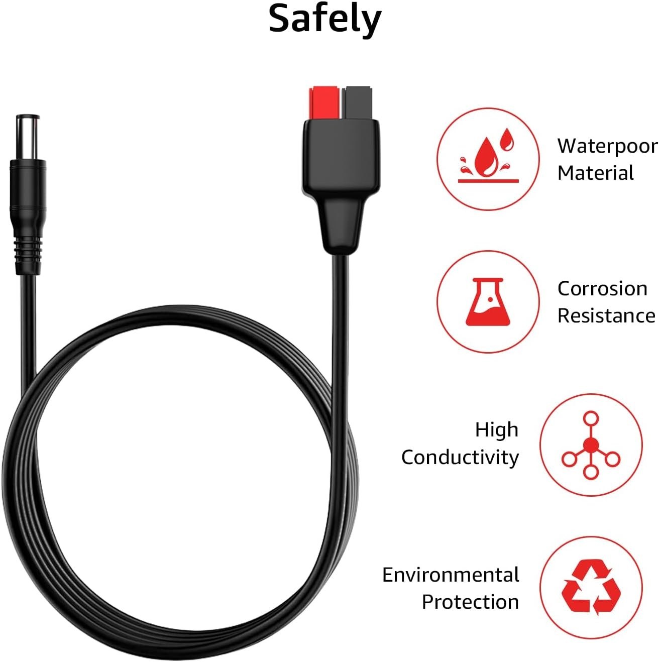 Durable 1.5M Solar Charging Extension Cable with Anderson Connector Technology