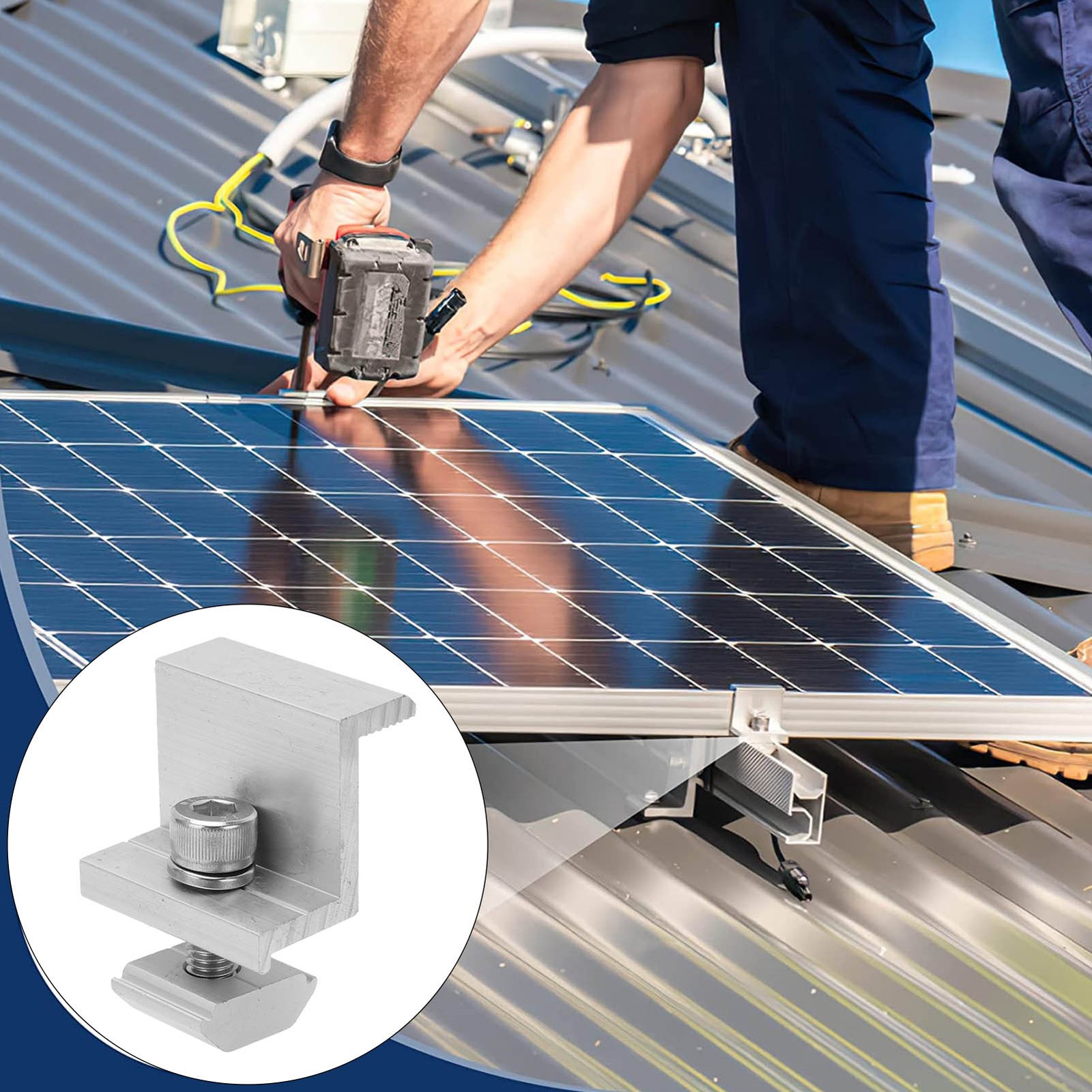 10PCS 30mm Solar Mount Z Bracket Heavy-Duty Clamps For Solar Panels Excellent