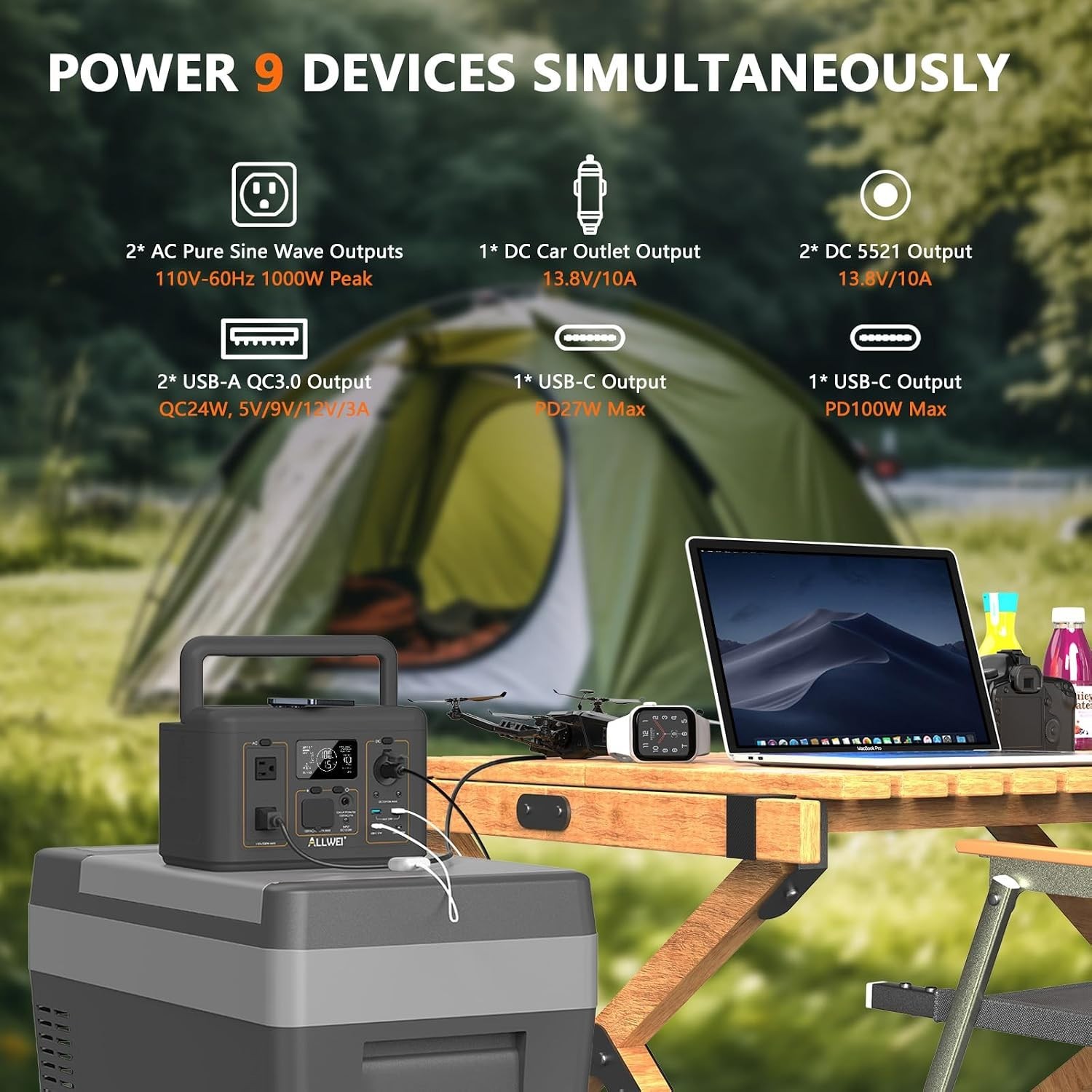 500W 512Wh Portable Solar Generator Station LiFePO4 Battery Power Bank