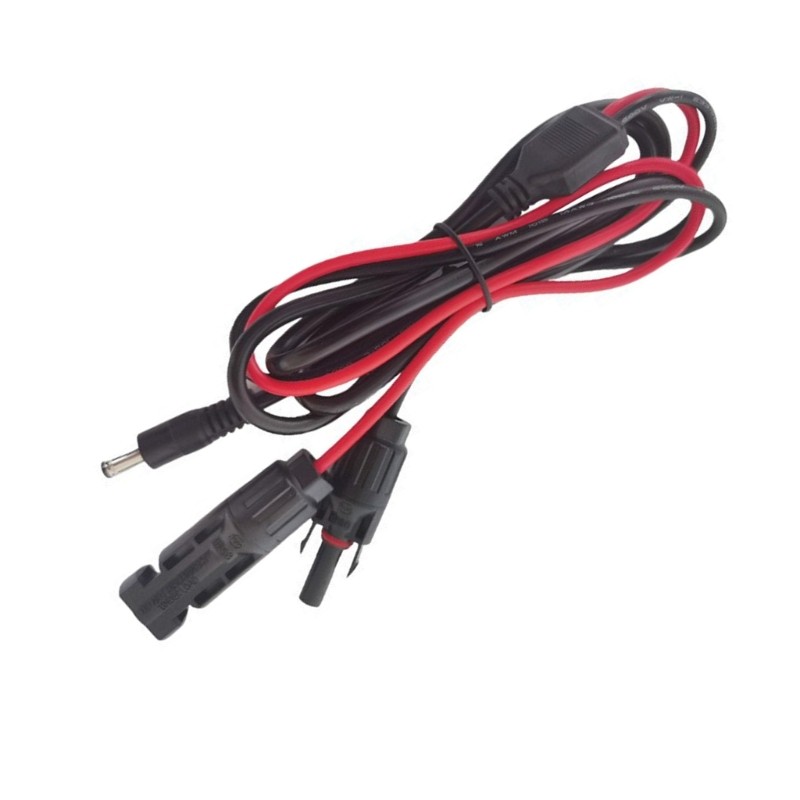 Solar Plug to Power Cable 16AWG Heavy Duty Waterproof Solar to 5.5×2.1mm