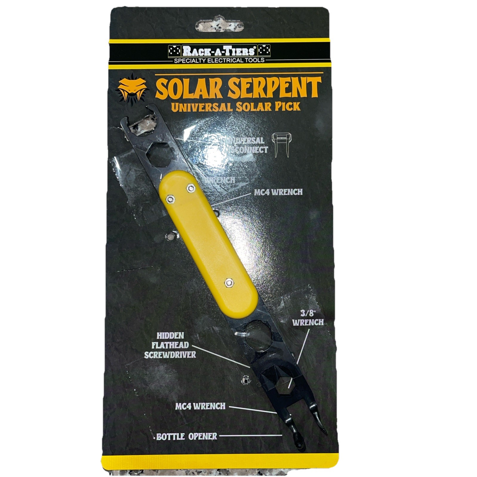 Mc4 Disconnect Tool, Solar Serpent 5-In-1 Multipurpose Solar Connector Tool