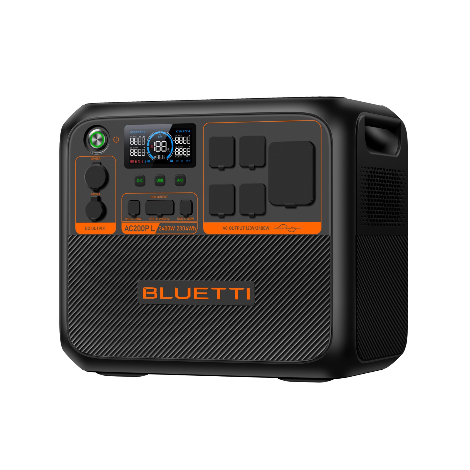 BLUETTI AC200PL+350W Solar Panel 2304Wh Portable Power Station for Home Backup