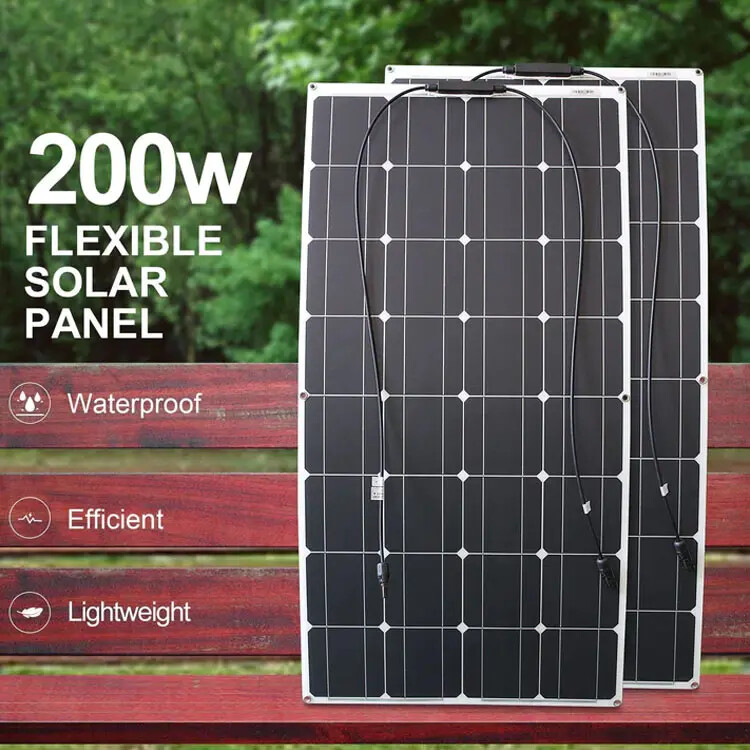 200W-350W 18V Flexible Solar Panel Module Car Battery Boat Camping Marine RV