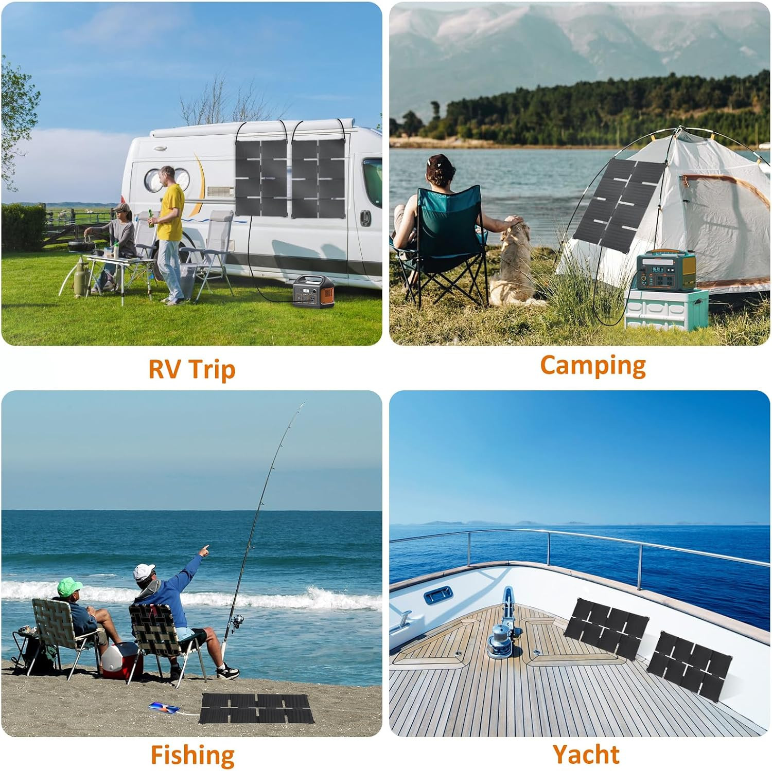 Solar Panel 45W Portable Solar Panels 25% High Efficiency Foldable Charger | Lig