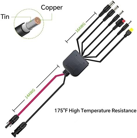 6-in-1 Solar Connector Kit with Female and Male Connectors, Universal Solar Adap