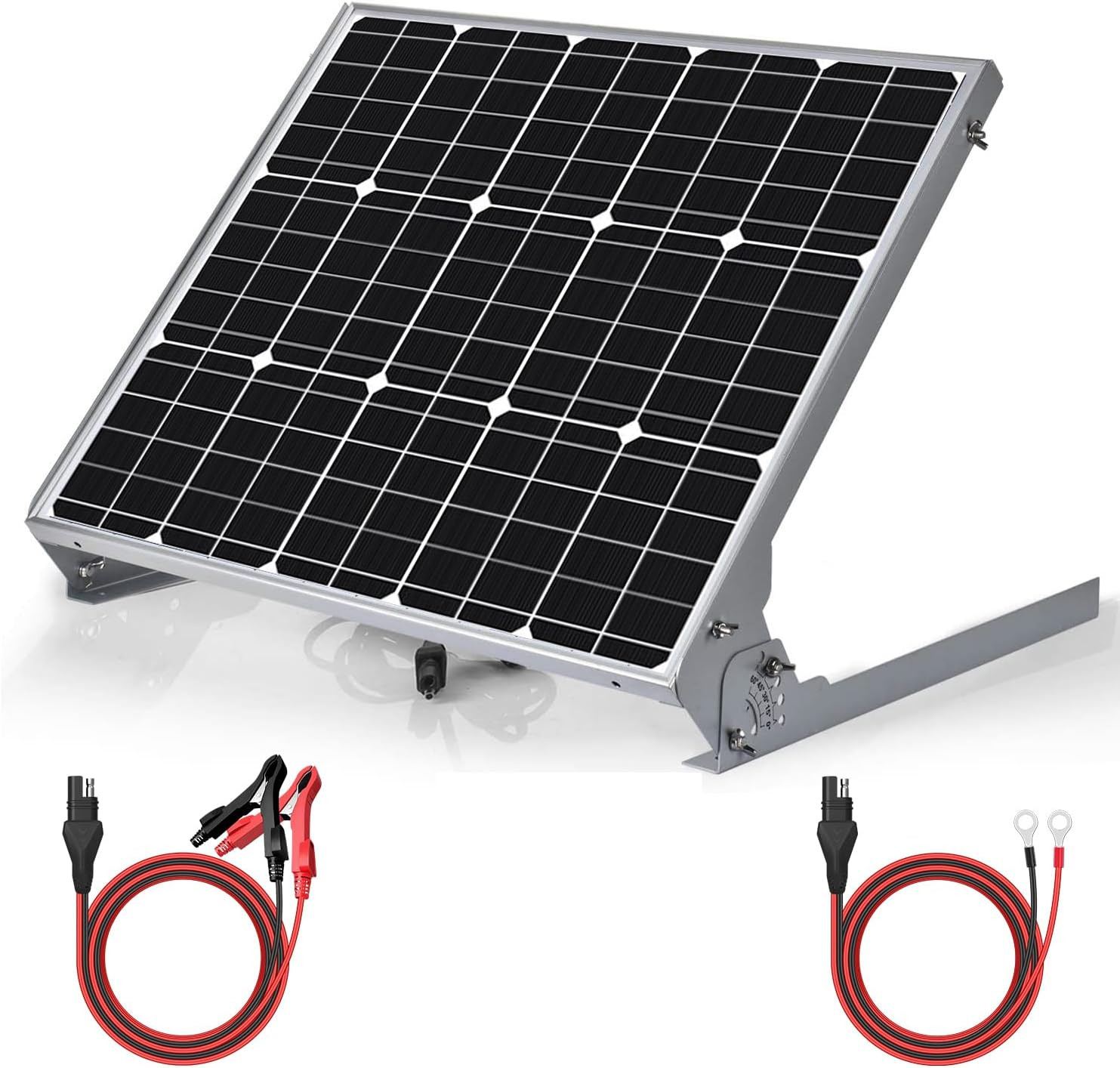 12V 50W Solar Battery Charger Maintainer, Built-In Ultrasmart MPPT Controller, A