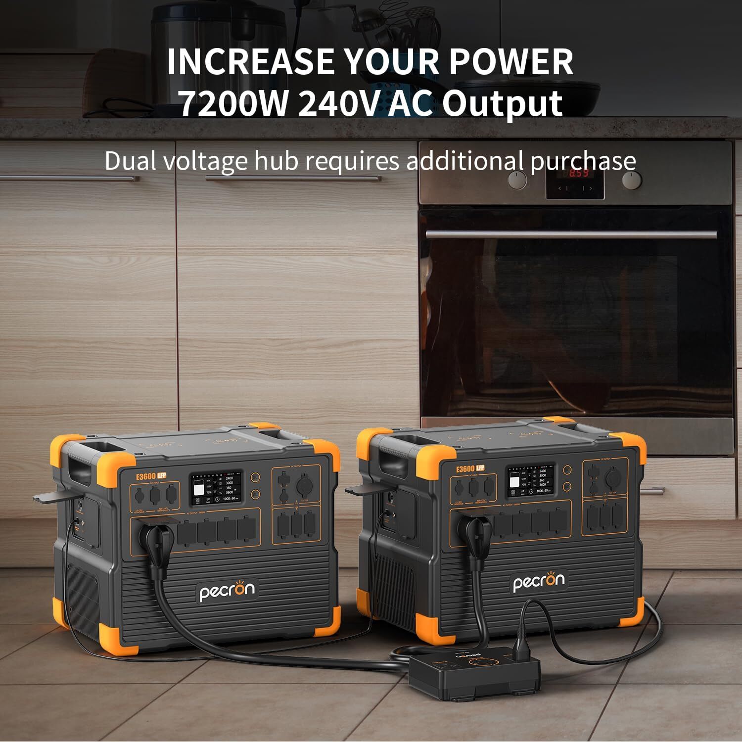 pecron e3600lfp Portable Power Station 3072Wh 3600W Home Backup Generator