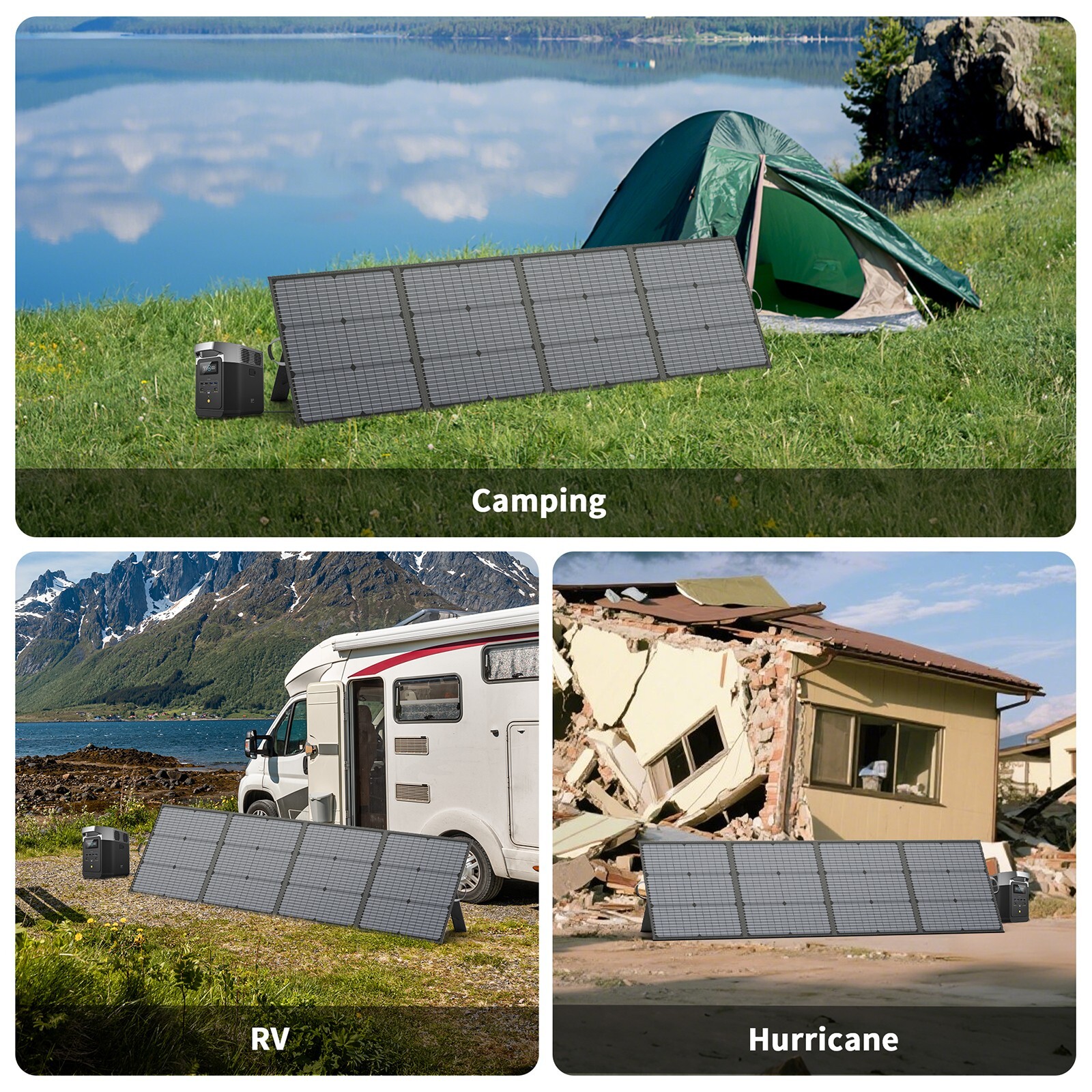 Solar Panels Kit 110W 220W 20V 220W 40V for Jackery Anker Bluetti Powerstations