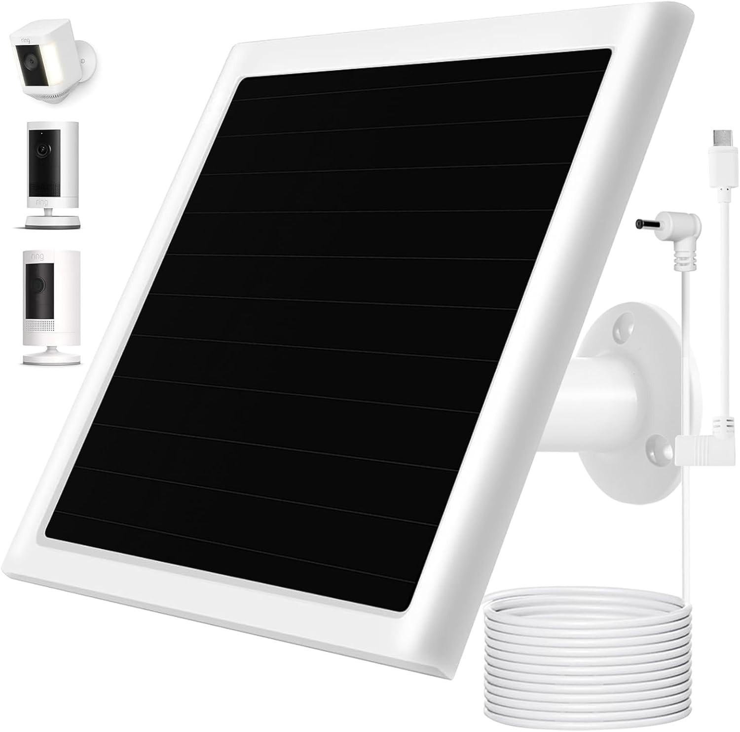 6W Solar Panel Charger for Ring Cameras Waterproof Outdoor Supply