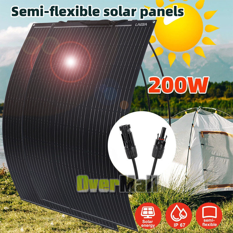 2X 100W Watt Mono Solar Panel 12V Battery Charger Home Boat RV Off Grid