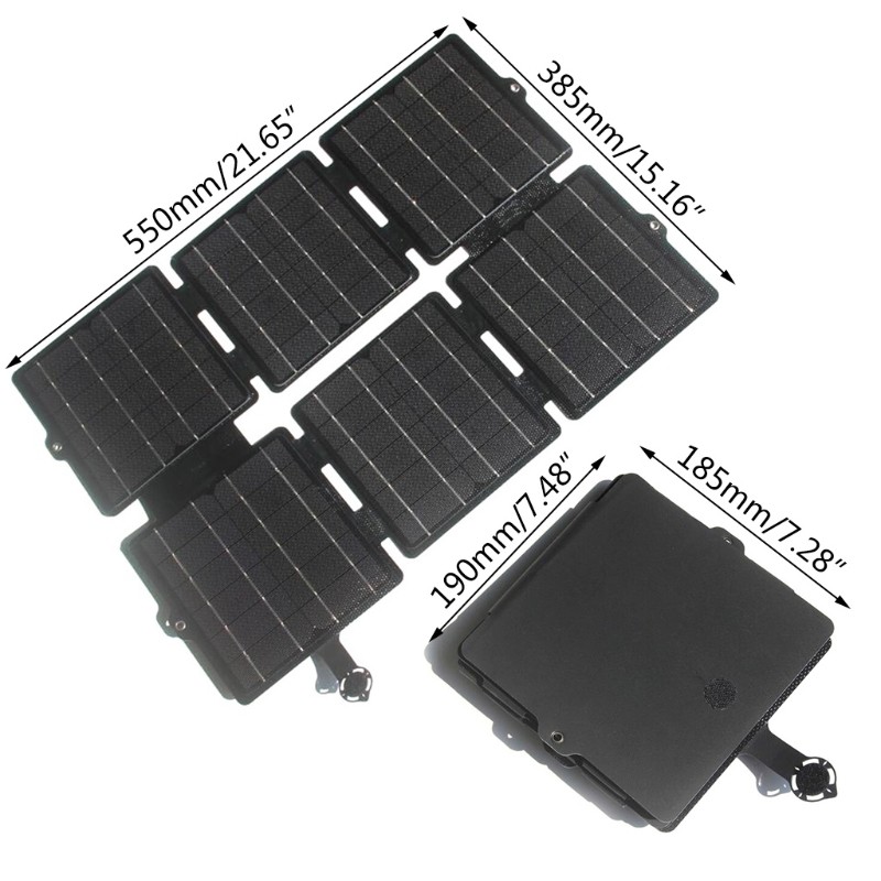 5V/12V Folding Solar Panel Cells USB Foldable Solar Panel Flexible for Phone