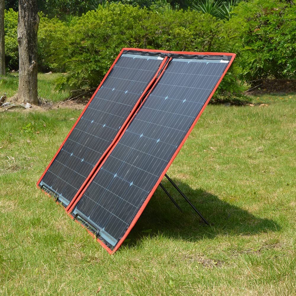 Adjustable Tilt Solar Panel Bracket – Portable Stainless Steel Stand for Fold…