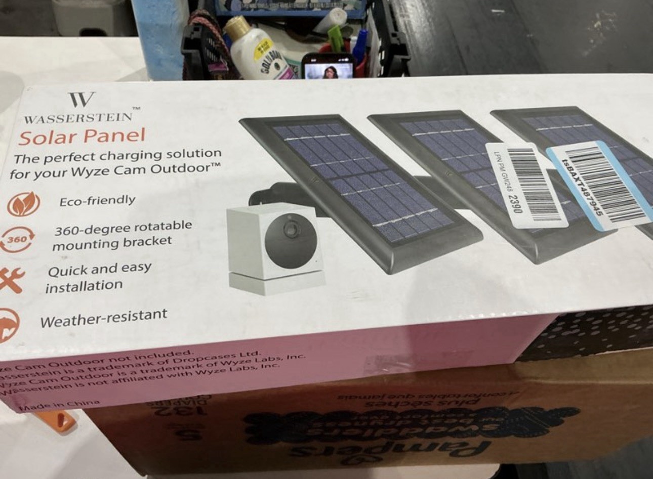Wasserstein Ring Camera Solar Panel USB-C Waterproof w/ 360° Rotatable Mount