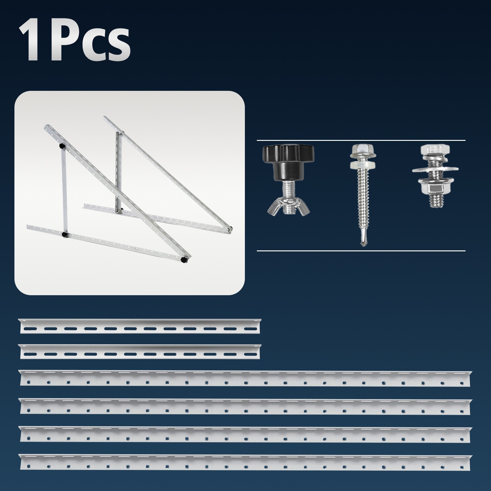 45in Adjustable Solar Panel Mounting Bracket Kit Ground Multifunction