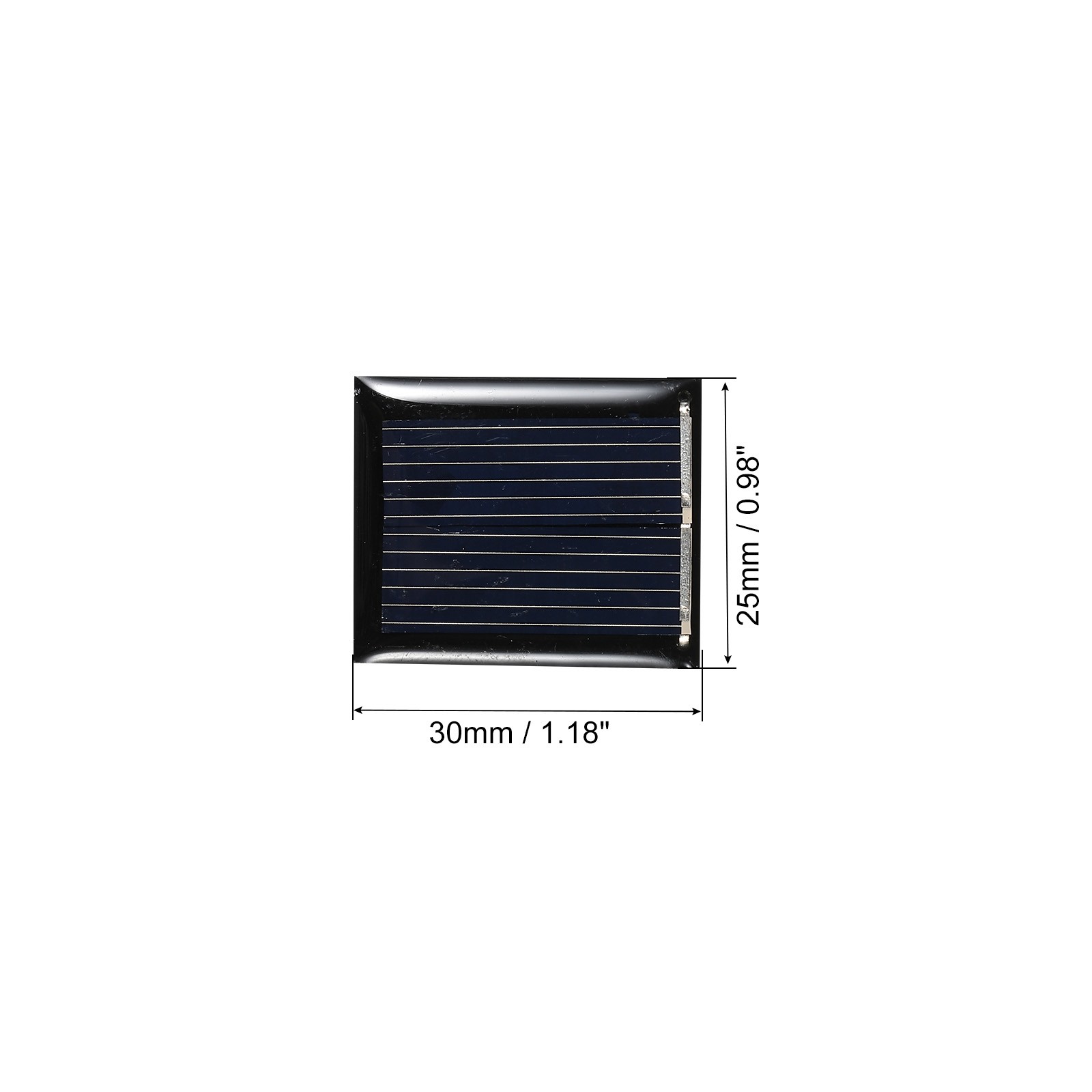 Pack of 10 Mini Solar Panel Cell 1V 80mA 0.08W 30mm x 25mm for Project
