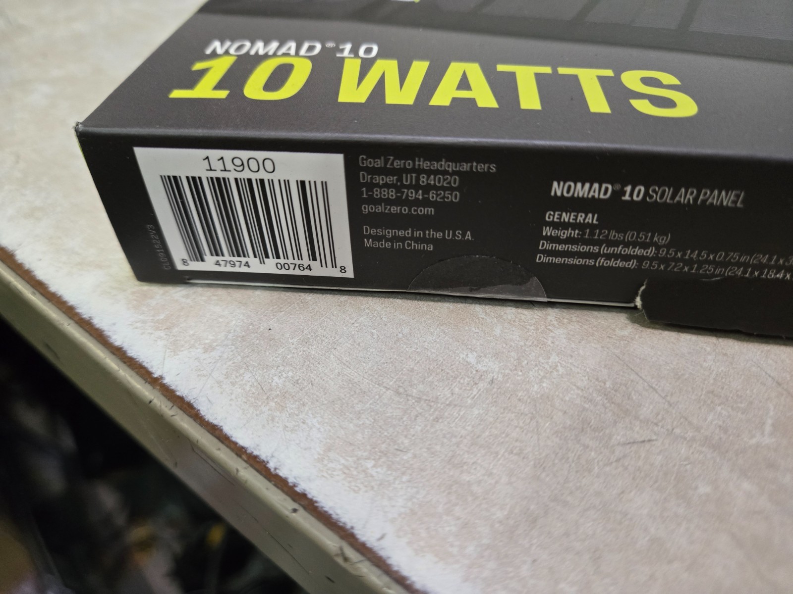 Goal Zero 11900 Nomad 10 Solar Panel Still factory sealed!