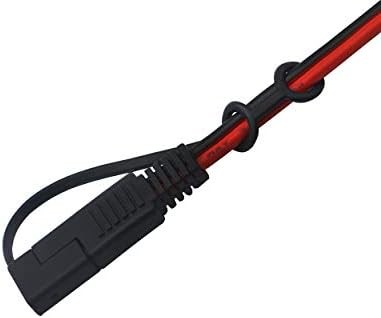 CERRXIAN 3.2FT 12V 14AWG Alligator Crocodile Clip to SAE Connector Quick Release