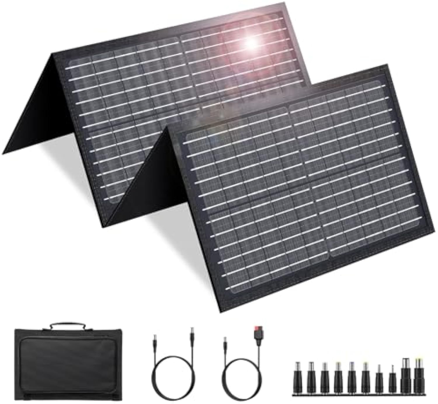 60W Solar Panel Power Station Foldable Charger with USB and 12-18V DC