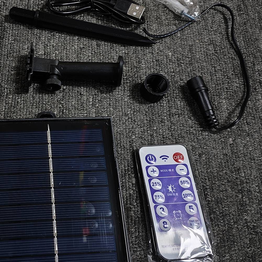 Solar Battery Box Kit Pack Powered Lithium Panel Light with Remote Control8611