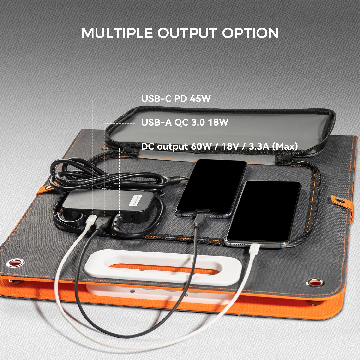 Foldable Solar Panel 60W With 98Wh Portable 120W Power Station Backup Generator