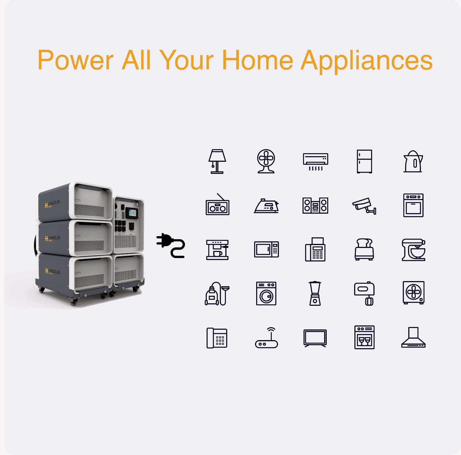 HYSOLIS APOLLO 5 KWh Solar Generator Complete Kit Power Station ready to use