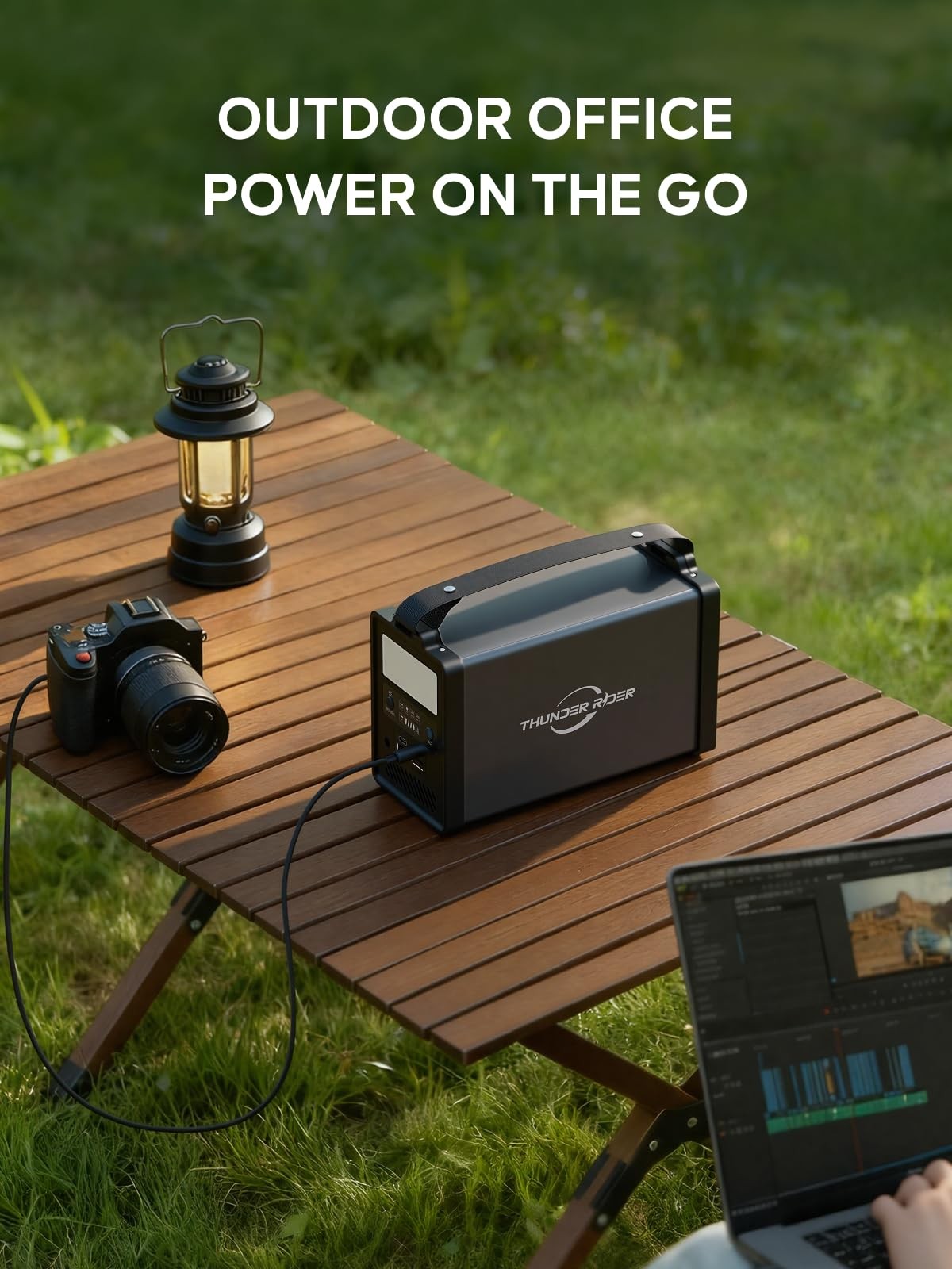 Thunderrider Portable Power Station 300W 299Wh Solar Generator 4.38Lbs
