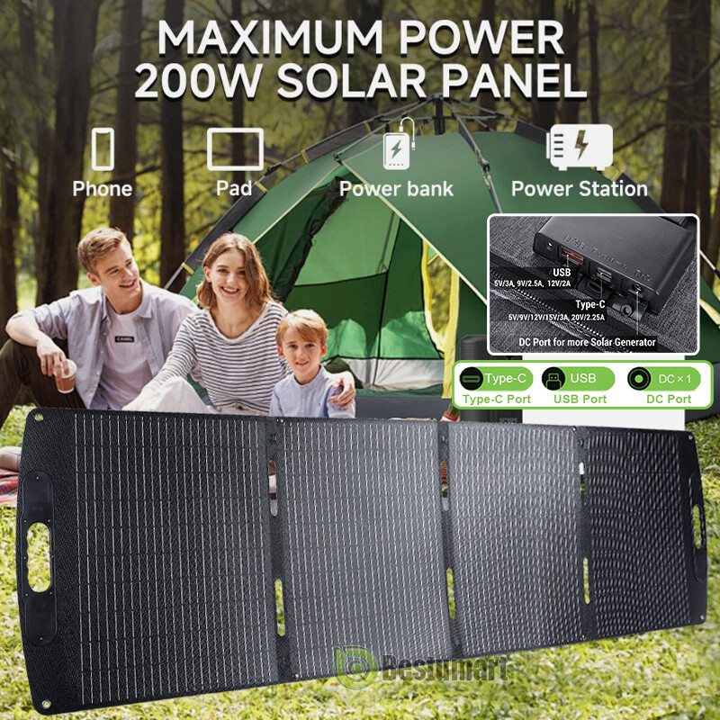 100W 200W 400W Foldable Solar Panel Portable Solar Charger Rv Camping Home